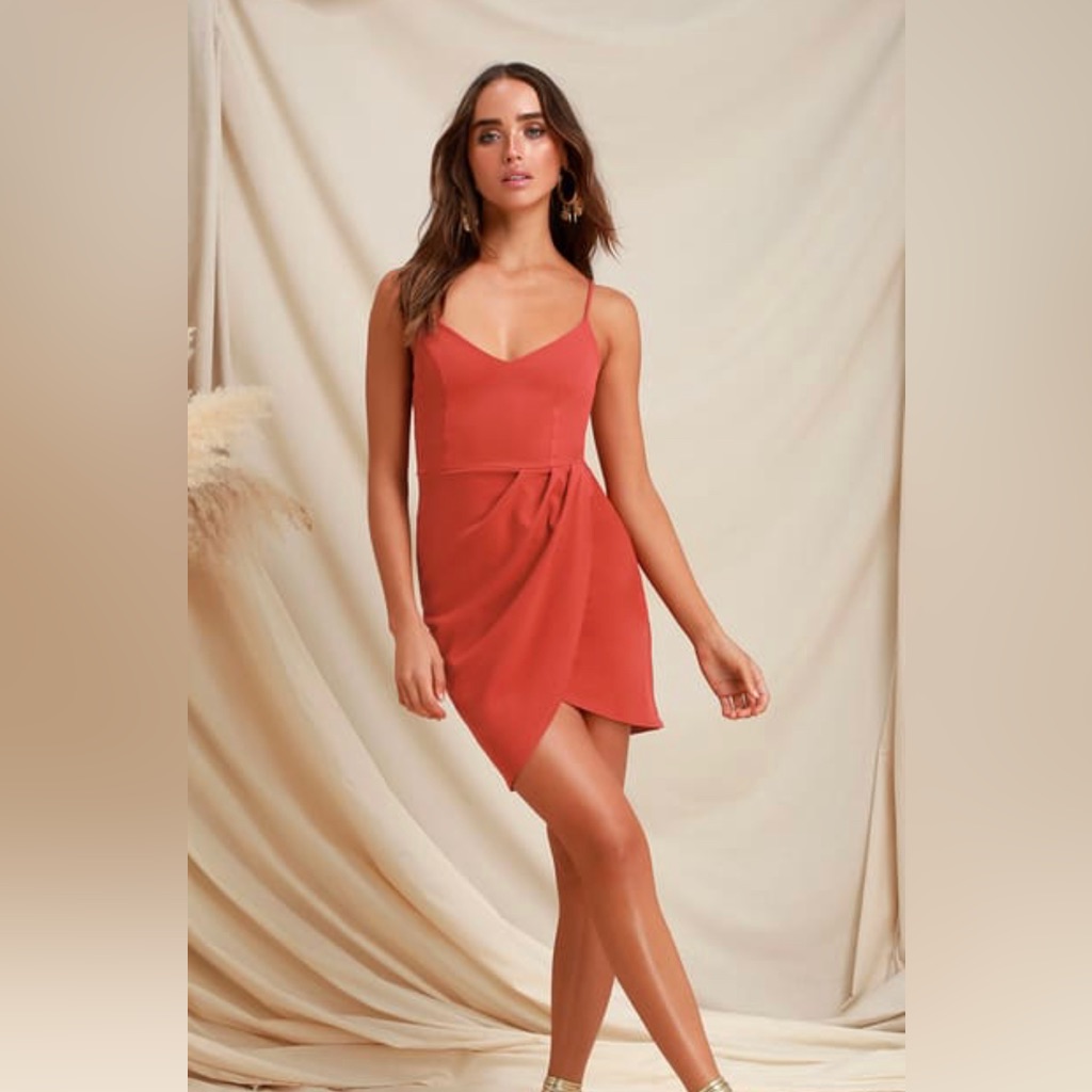 Forever Your Girl Rust Red Bodycon Dress